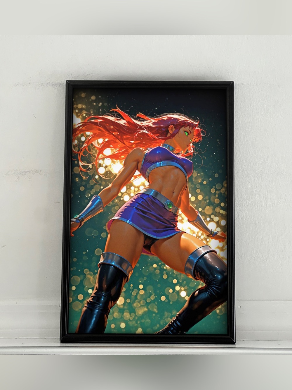 Teen Titans Starfire pinup girl art Poster